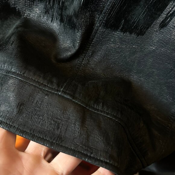 $2698 JOHN VARVATOS Limited Edition Scored Leather with Python Foil Jacket sz50 - Picture 14 of 14